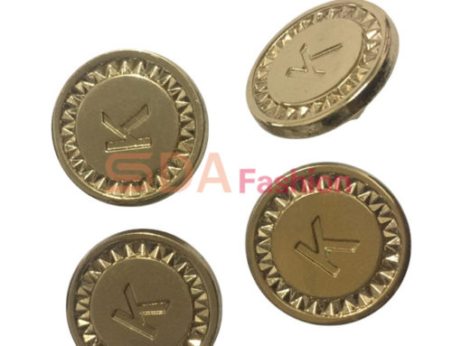 Metal shank button with customized logo