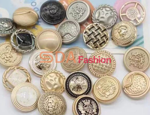 Metal alloy sewing buttons for coats